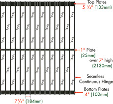 Futura narrow body tempered glass drawing