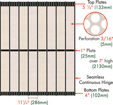 Paravent wide body perforated steel drawing